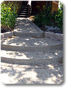 pebble concrete steps