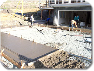 Driveway pour